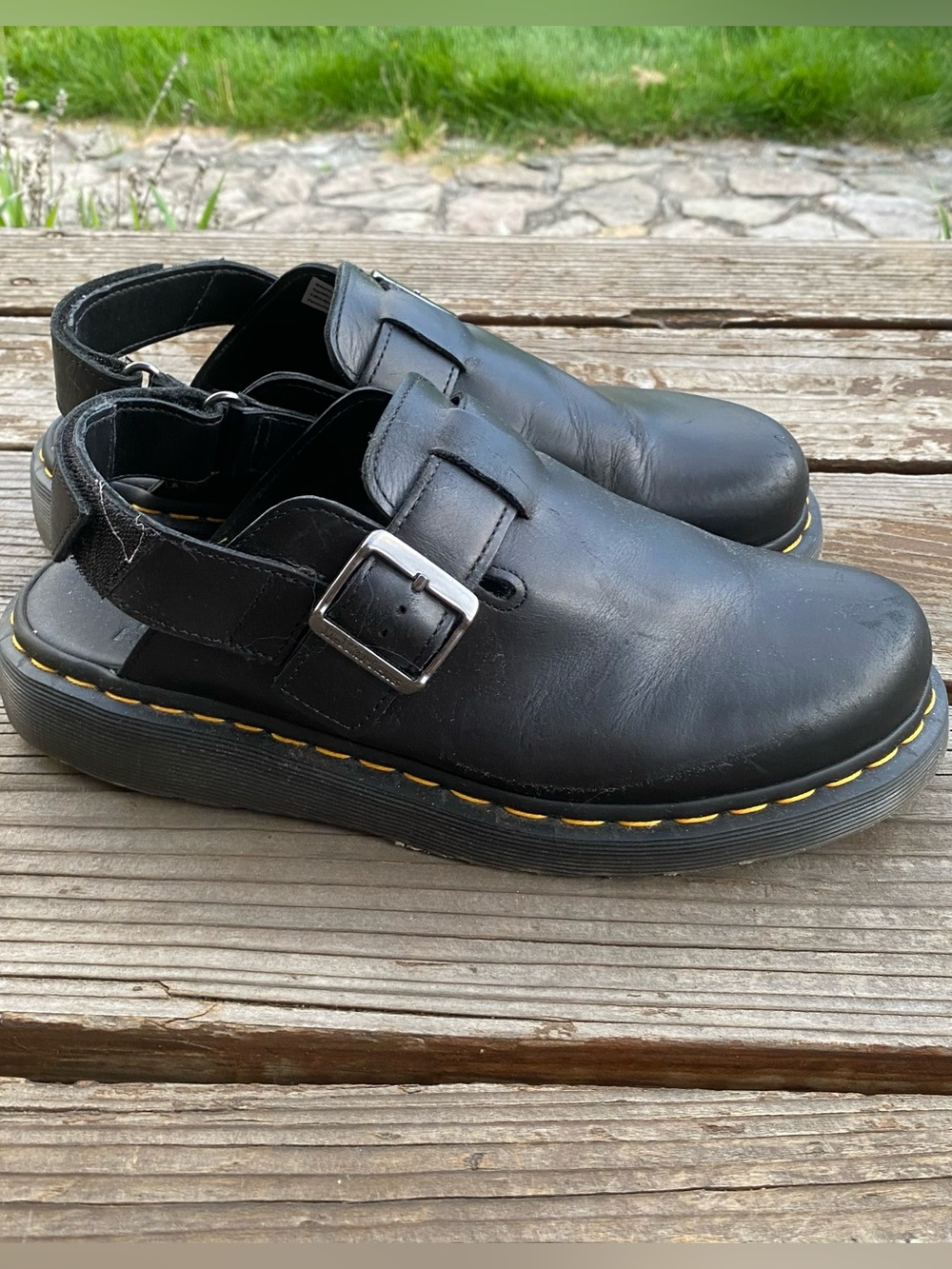 Dr. Marten Jorge 11 Brando leather slingback mules sandals